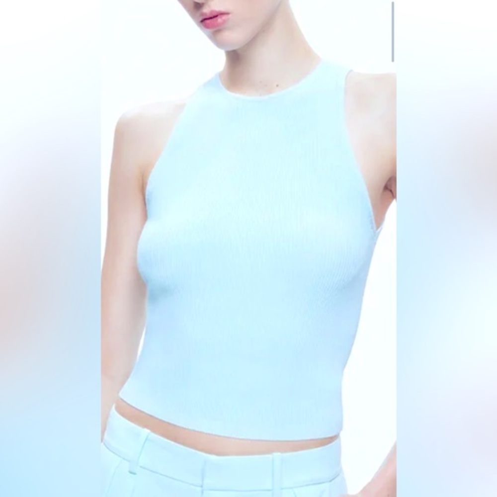 Women's Sleeveless Top - Light Blue